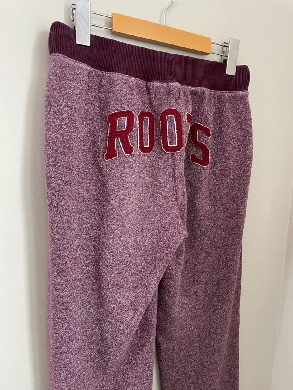 Roots Cabin Burgundy Salt and Pepper Logo Sweatpants Size XS - Picture 5 of 9